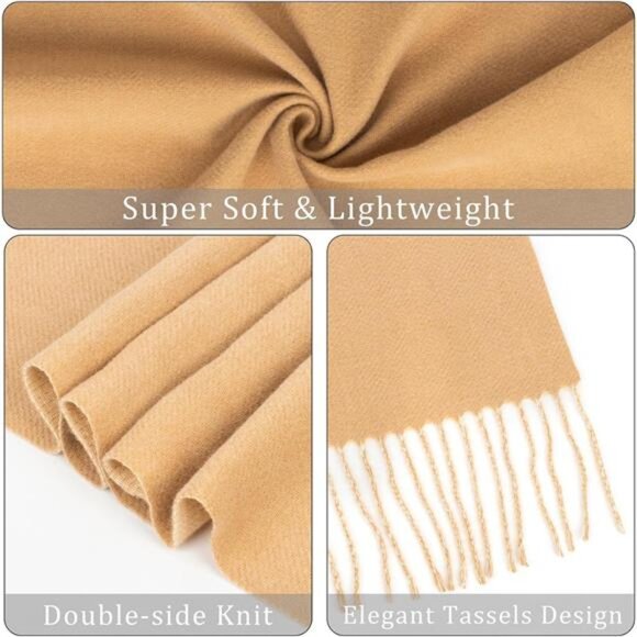Winter Scarf for Women Pashmina Shawl Wraps for Evening Dress Fall Winter Warm - Picture 6 of 7